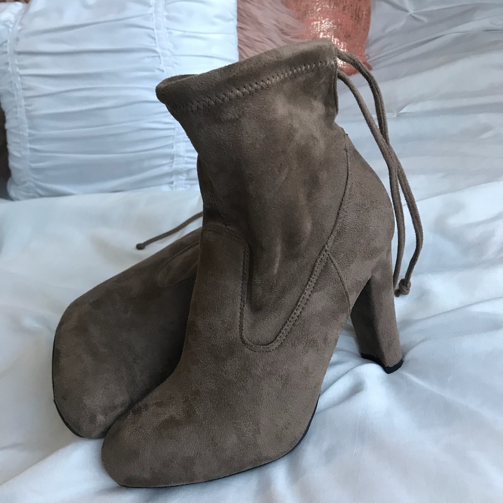 Brown Heeled Booties